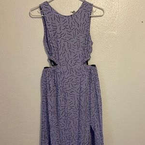 Midi Blue Print Dress